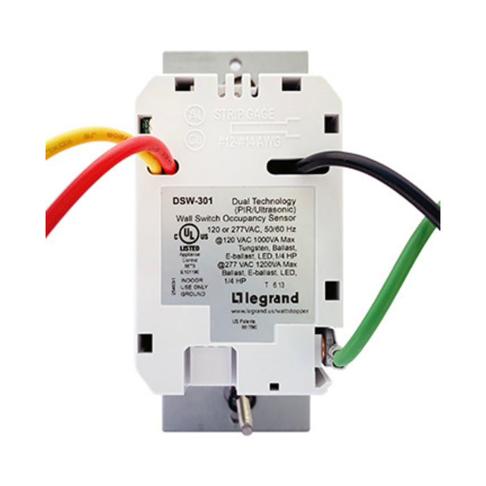 Wattstopper DSW-301 Dual Technology Wall Switch Occupancy Sensor