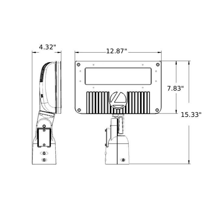 Lithonia DSXF2 LED 100W LED Flood Light, Narrow Spot, 120-277V, Slipfitter Mount
