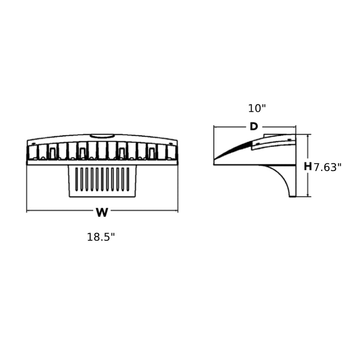 Lithonia DSXW2 47W LED Wall Pack, Forward Throw Medium, 120-277V
