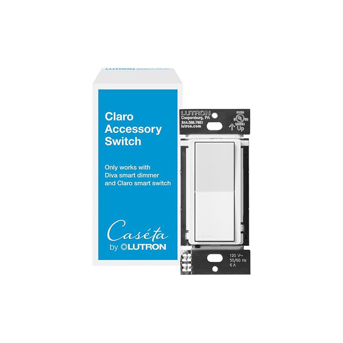 Lutron DVRF-AS Claro Smart Accessory Switch, only for use with Diva Smart Dimmer Switch/Claro Smart Switch