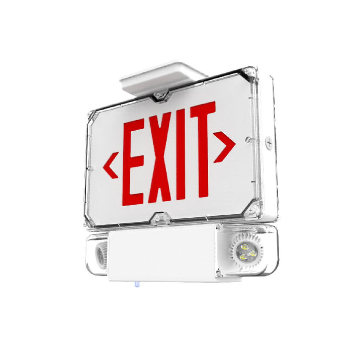 Dual-Lite DYNC Series NEMA 4X Combination LED Emergency Light/Exit Sign, Double Faces, 6W Capacity