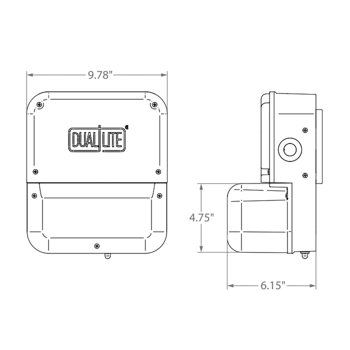 Dual-Lite DYNHL12I-4X-FP Dynamo 32W High Lumen LED Emergency Light, Spectron Self-Diagnostics, NEMA 4X/IP66 Rated, Food Processing Rated