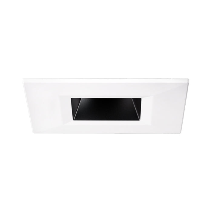 Elco E1L12 Oak 1" Square Recessed Downlight, Dim to Warm-Black with White Trim