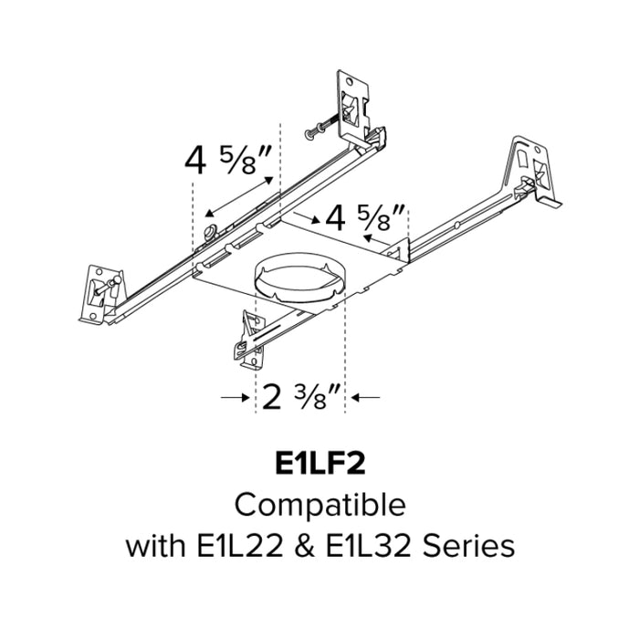 Elco E1LF2 New Construction Frames for Oak Recessed Adjustable