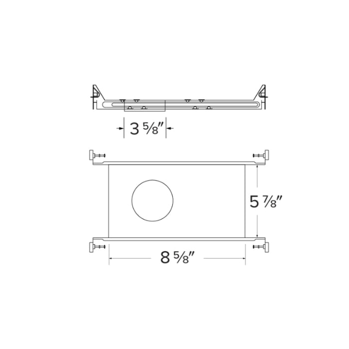 Elco E3LKF1 3" Plaster New Construction Frame for Power Pack