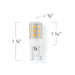 Emery Allen 3W LED Bulb, G9 Base, 2700K