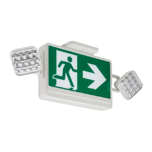 Lithonia ECRM LED Running Man Emergency Light/Exit Combo, Self-diagnostics - White