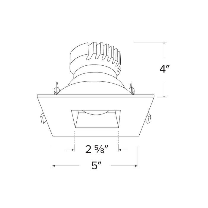 Elco EKCL4282 Pex 4" Square Adjustable Reflector