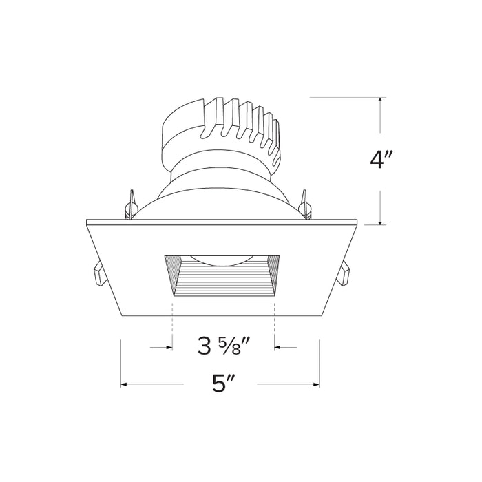 Elco EKCL4284 Pex 4" Square Adjustable Baffle