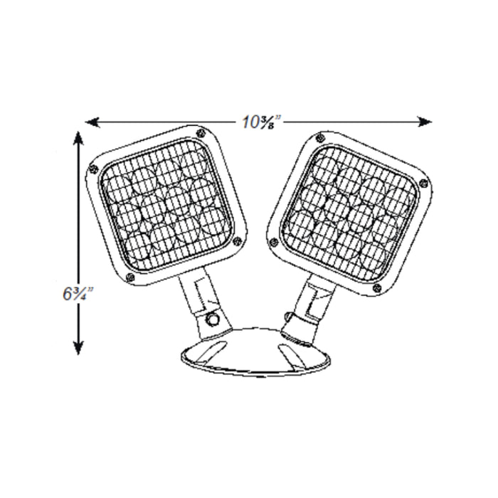 Westgate EL-RH2-WP Outdoor LED Double Remote Square Head
