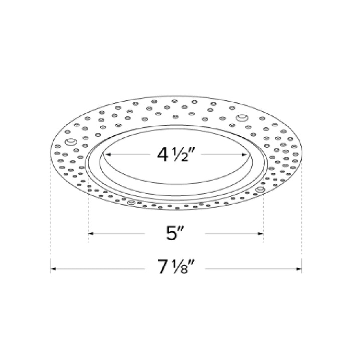 Elco EL4FMR 4" Round Flush Mount Trim Adapter