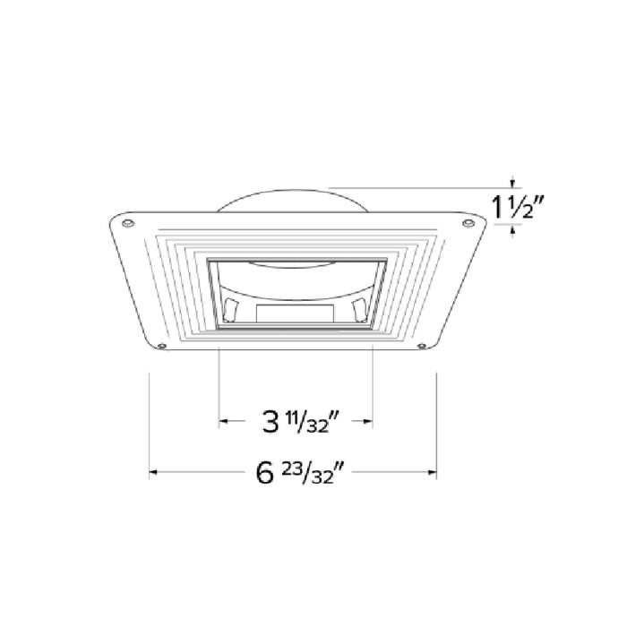 Elco EL4SFS 4" Square Spackle Frame