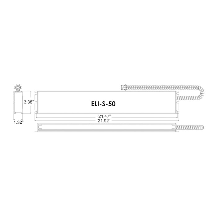 Bodine ELIS25J1UK50C1ADI1 50VA Emergency Inverter, Conduit Out One End, Automatic Dimming
