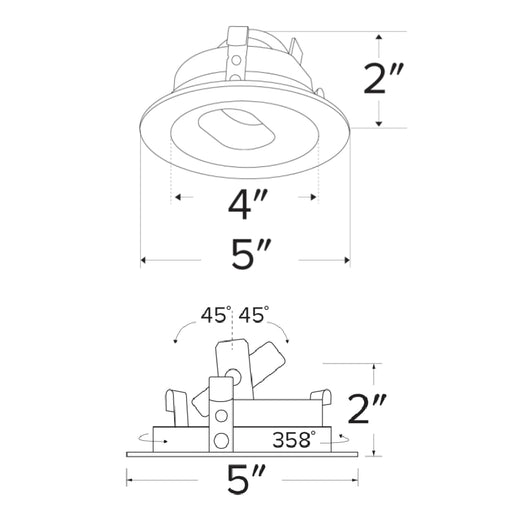 Elco ELK4120 Pex 4" Round Rotatable Slot Aperture Trim