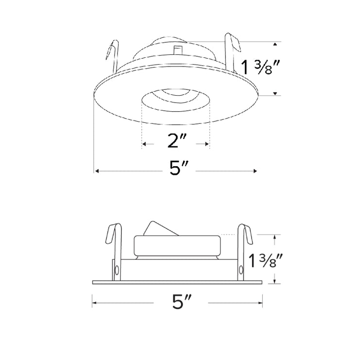 Elco ELK4127 Pex 4" Round Adjustable Pinhole