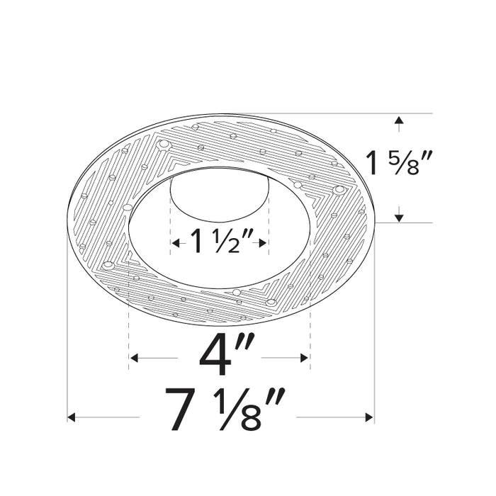 Elco ELK430 4" Round Trimless Adjustable Smooth Reflector Trim