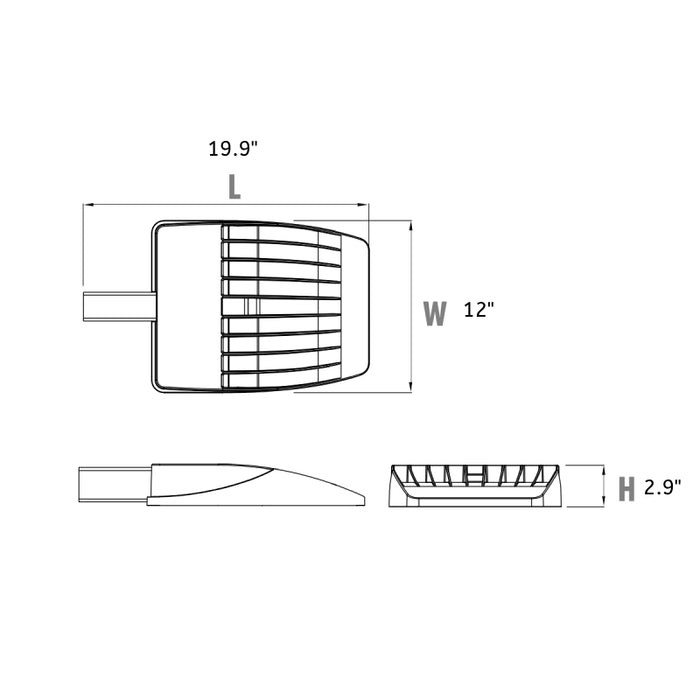Lithonia ESX1 190W LED Area Light, 5000K, 25000 Lumens, Type 3, 120-277V
