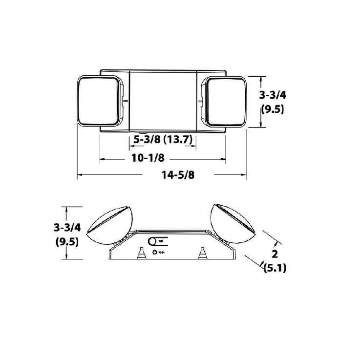 Lithonia EU2C Quantum LED Emergency Light, High Output