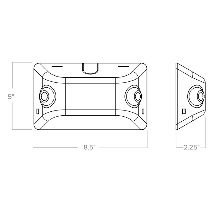 Dual-Lite EV2 1W LED Architectural Emergency Light