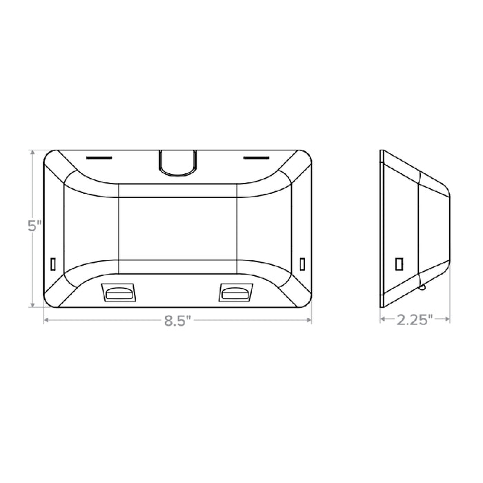 Dual-Lite EV4D-02WAL LED Architectural Emergency Light, Lamps with Wide Area Lens