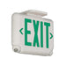 Dual-Lite EVC Series Combination LED Emergency Light/ Exit Sign, Universal Face, Damp Listed, Spectron Self Diagnostics - Green Letters