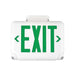 Dual-Lite EVC Series Combination LED Emergency Light/ Exit Sign, Universal Face, Damp Listed, Spectron Self Diagnostics - Green Letters