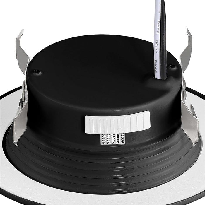 Designers Fountain Pro EVL40893T50BK 4" Integrated LED Retrofit Baffle, 5CCT Selectable