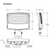 Evolve EFP1200WLSCS 130W/160W/200W LED Flood Light, 3000K/4000K/5000K Selectable, up to 30953 Lumens, 120-347V