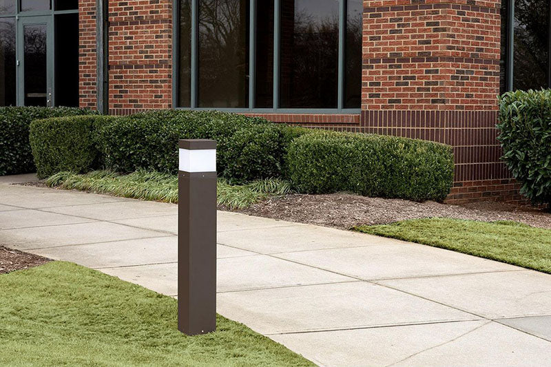 EXO SGB-S-LSCS Sling Square 42" LED Bollard, Wattage & CCT Switchable