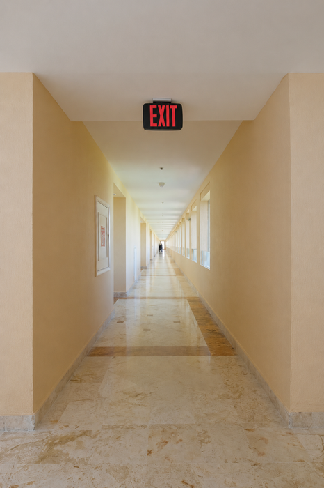 Lithonia Contractor Select EXRG Exit Sign with Ni-MH Battery Back Up - Red/Green Letters Switchable, Black