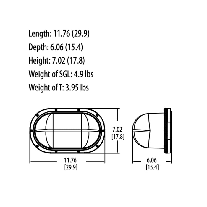 Lithonia EXTLRE Indura LED NEMA 4X Emergency Remote Head, Universal Voltage, 1100 lm, Single Head