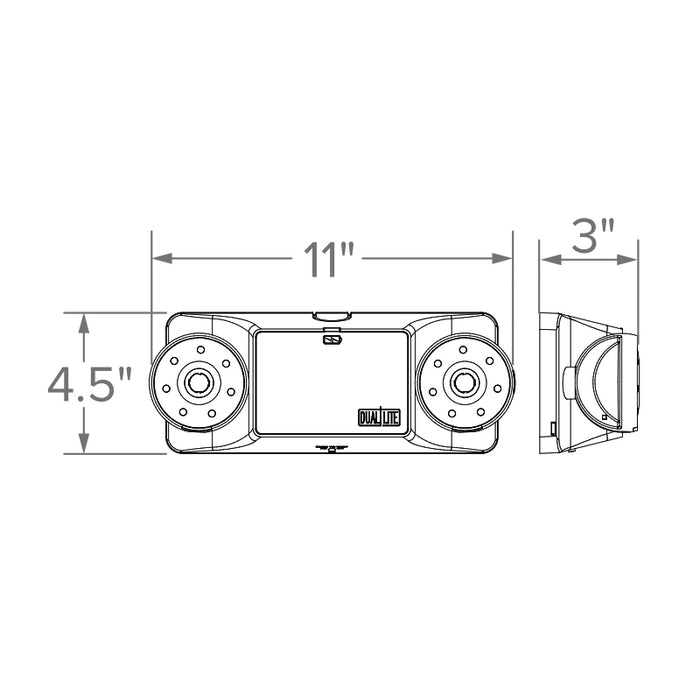 Dual-Lite EZ-2L Dual Head LED Emergency Light