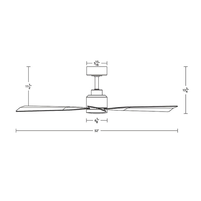 WAC F-003 Clean 52" Smart Ceiling Fan