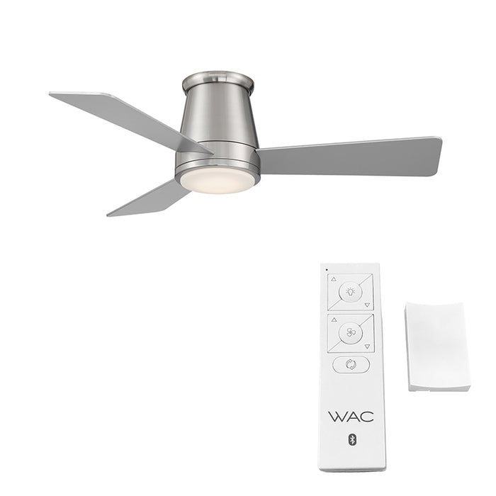 WAC F-036L Hug 44" Flush Mount Smart Ceiling Fan with LED Light Kit