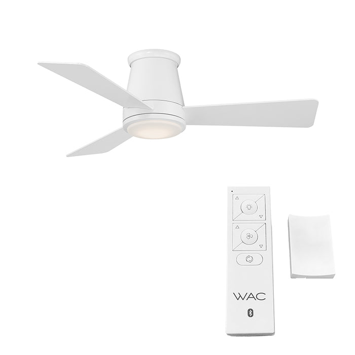 WAC F-036L Hug 44" Flush Mount Smart Ceiling Fan with LED Light Kit