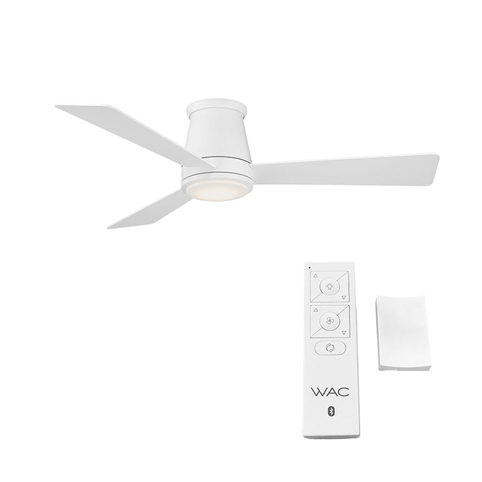 WAC F-037L Hug 52" Flush Mount Smart Ceiling Fan with LED Light Kit