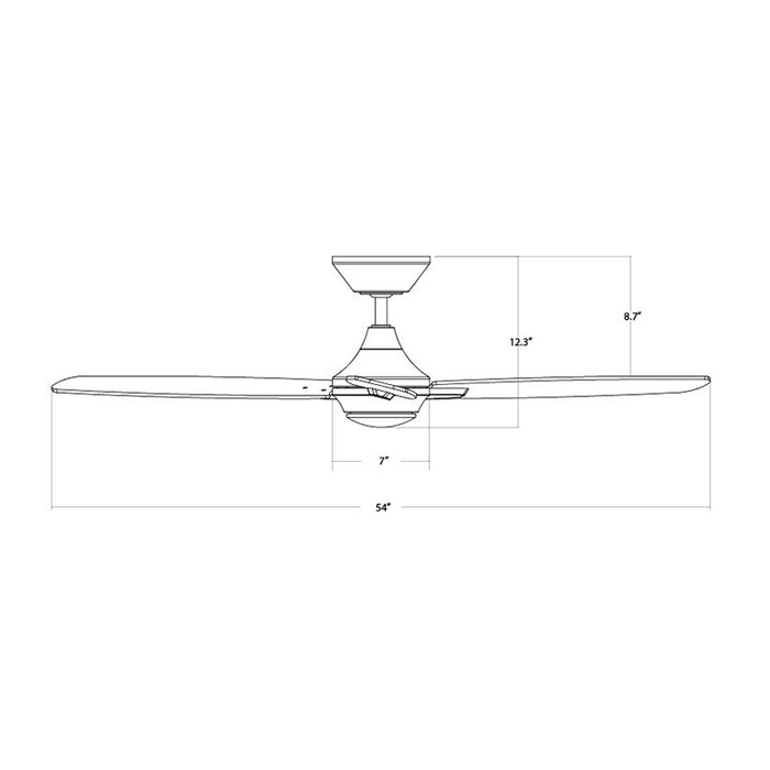 WAC F-060 Blitzen 54" Smart Ceiling Fan