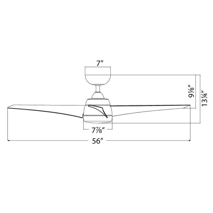 WAC F-070L Sonoma 56" Smart Ceiling Fan with LED Light Kit