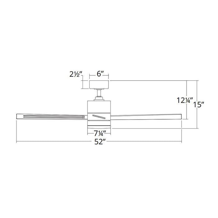 WAC F-081L San Francisco 52" Smart Ceiling Fan with LED Light Kit