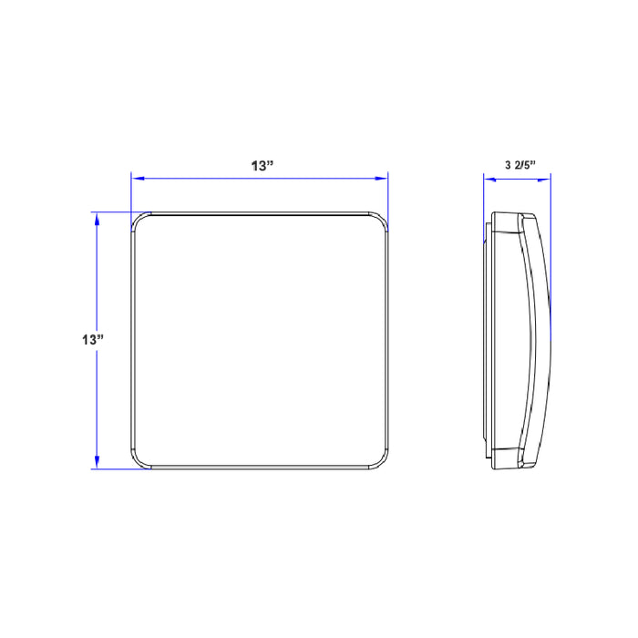 Westgate FCS 13" 24W LED Square Cloud Fixture, CCT