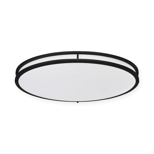 Westgate FDLO 32" 50W LED Oval Double-Ring Flush Mount, 5CCT Selectable - Black