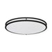 Westgate FDLO 32" 50W LED Oval Double-Ring Flush Mount, 5CCT Selectable - Black