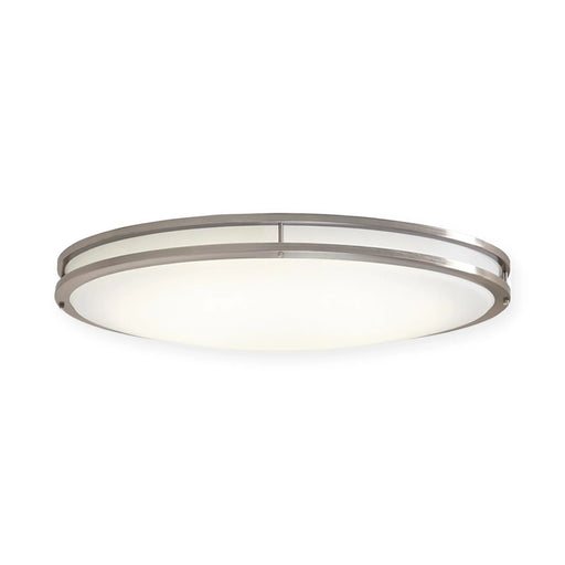 Westgate FDLO 32" 50W LED Oval Double-Ring Flush Mount, 5CCT Selectable - Brushed Nickel