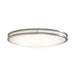 Westgate FDLO 32" 50W LED Oval Double-Ring Flush Mount, 5CCT Selectable - Brushed Nickel