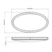 Westgate FDLO 32" 50W LED Oval Double-Ring Flush Mount, 5CCT Selectable