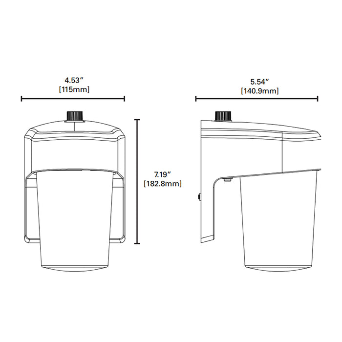 Halo FE08A40FDB 7.6W LED Wall Sconce, 4000K, 800 Lumens, 120V, Flood + Dusk-to-Dawn, Bronze Finish