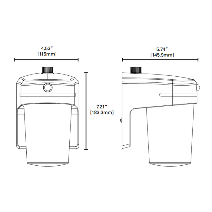 Halo FE10A35GLM 13.6W LED Wall Sconce with Photocell, 3500K, 1000 Lumen, 120V, Glow Ring with Motion Sensor and Dusk-to-Dawn Sensor