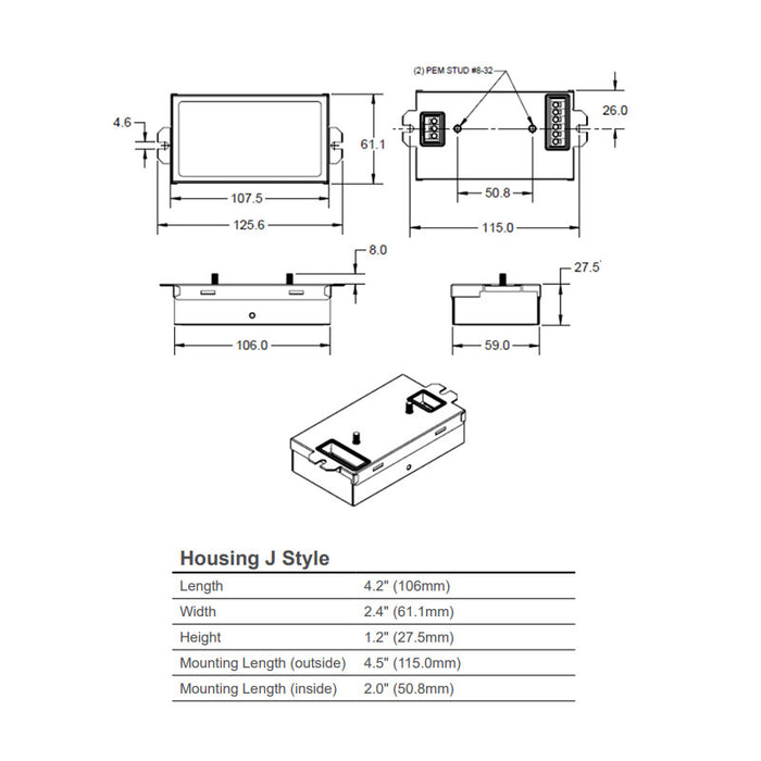 eldoLED FieldSET OTI 25W LED Compact Driver, Housing J Style