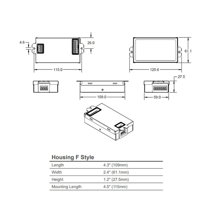 eldoLED FieldSET OTI 25W LED Compact Driver, Housing F Style
