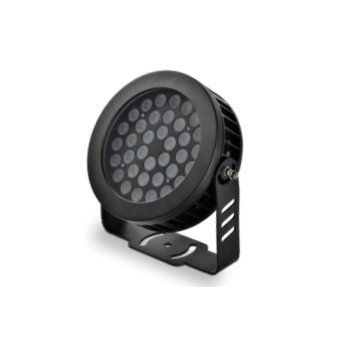 Sarin FL01 36W LED Flood Light, 1260 lm, 100-277V, RGBWW, Yoke Mount